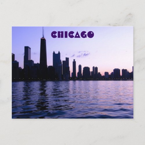 Chicago skyline postcard