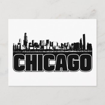 Chicago Skyline Postcard by TurnRight at Zazzle