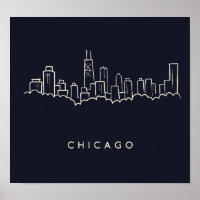 Chicago Skyline Posters & Photo Prints | Zazzle