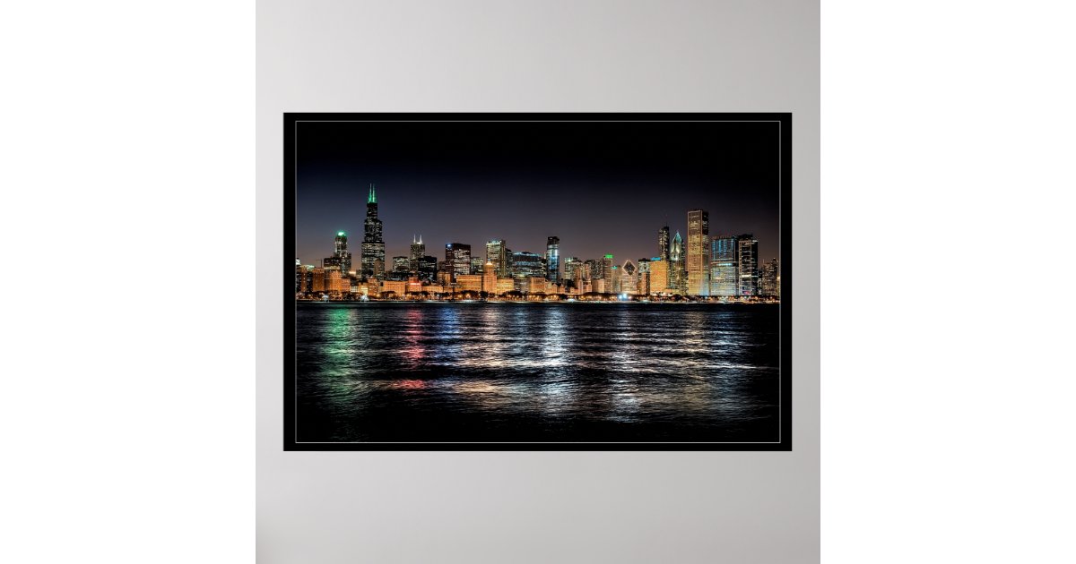 Chicago skyline poster | Zazzle.com