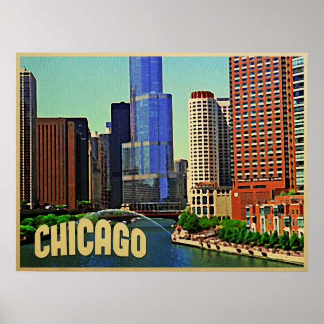 Chicago Skyline Poster (Front)