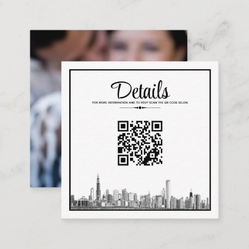 Chicago Skyline QR Code Enclosure Card