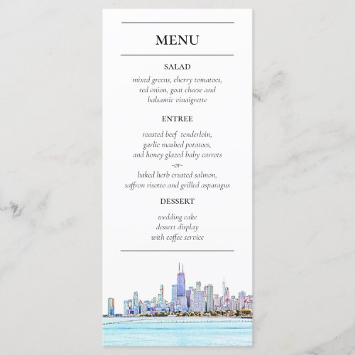 Chicago Skyline Reception Menu