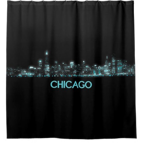 Chicago Skyline Shower Curtain