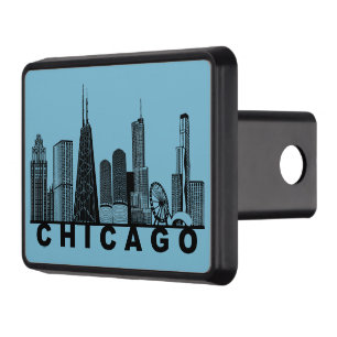 Chicago Skyline Silhouette  Hitch Cover