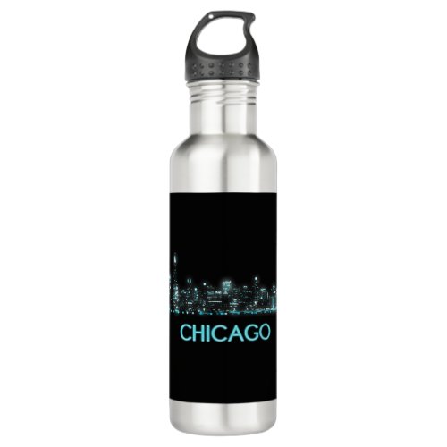 Chicago Skyline Stainless Steel Water Bottle
