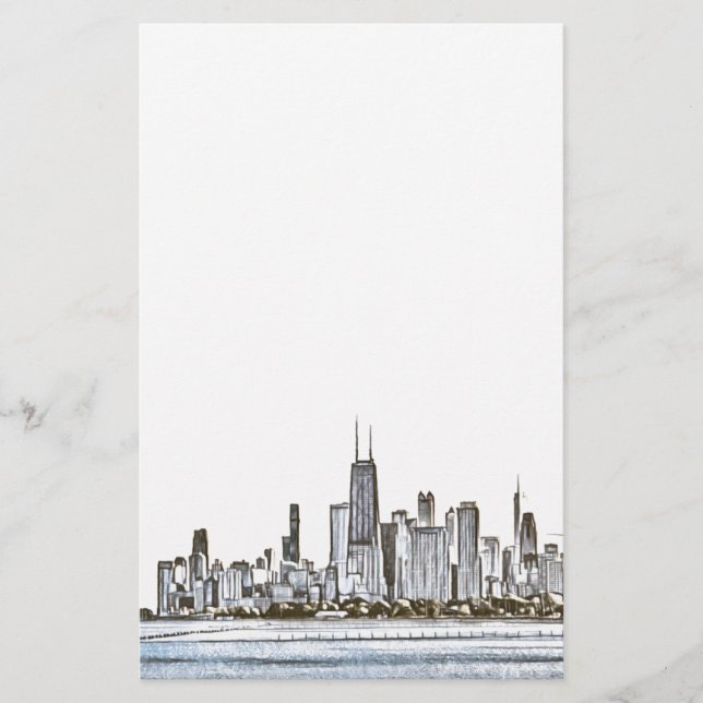Chicago Skyline Stationery (Front)