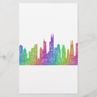Chicago skyline stationery
