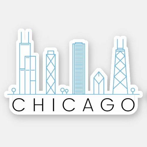 Chicago skyline sticker