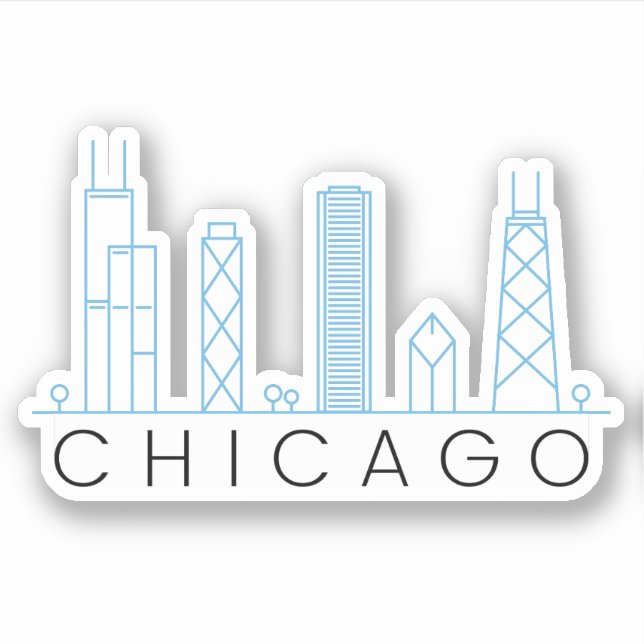 Chicago skyline sticker (Front)