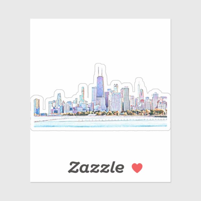 Chicago Skyline Sticker (Sheet)