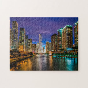 Chicago Skyline Summer Photo Jigsaw Puzzle