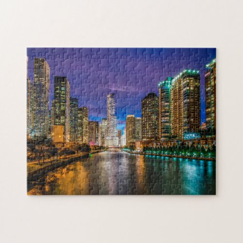 Chicago Skyline Summer Photo Jigsaw Puzzle