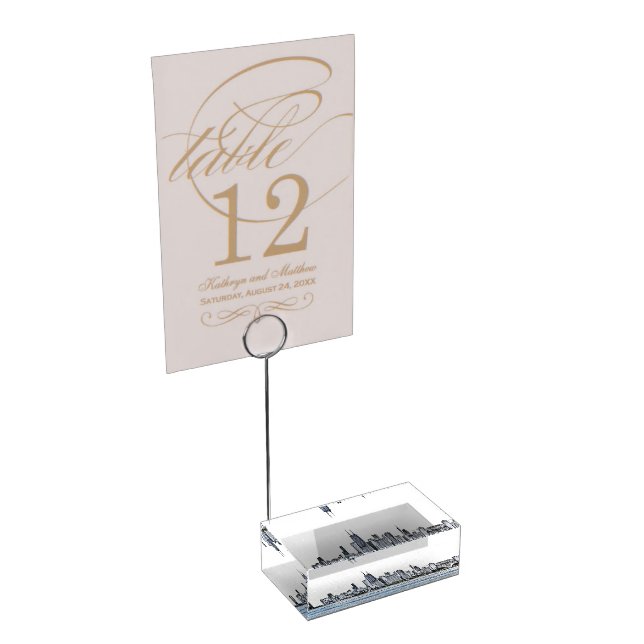 Chicago Skyline Table Card Holder (Corner)
