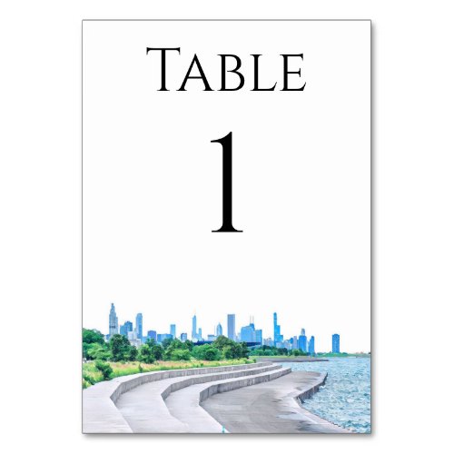 Chicago Skyline Table Numbers
