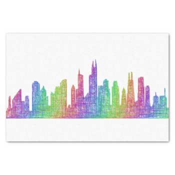 Chicago Skyline Tissue Paper by ZYDDesign at Zazzle