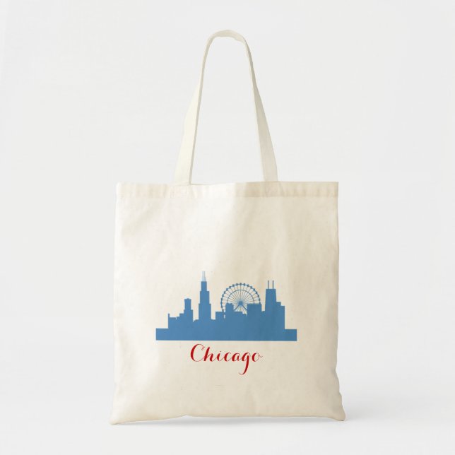 Chicago Skyline Tote Bag (Front)