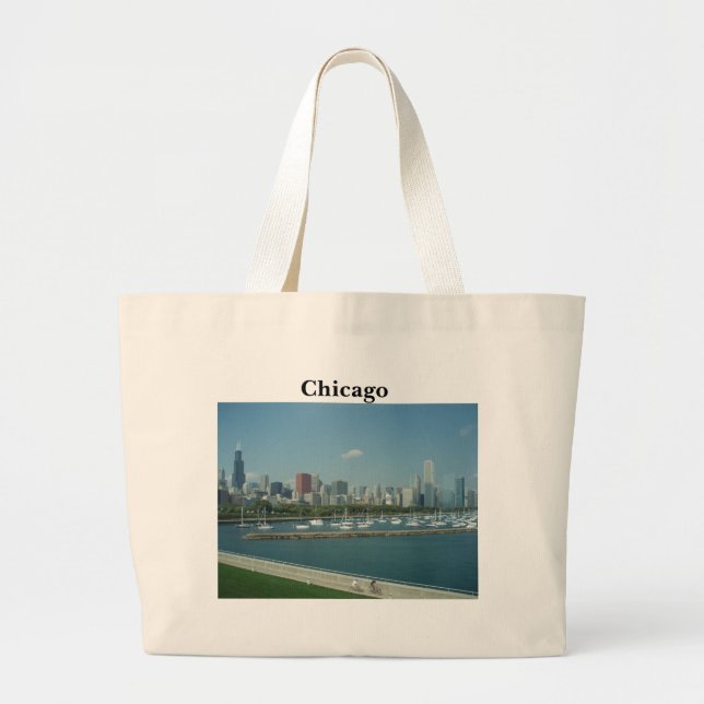 Chicago Skyline Tote Handbag (Front)