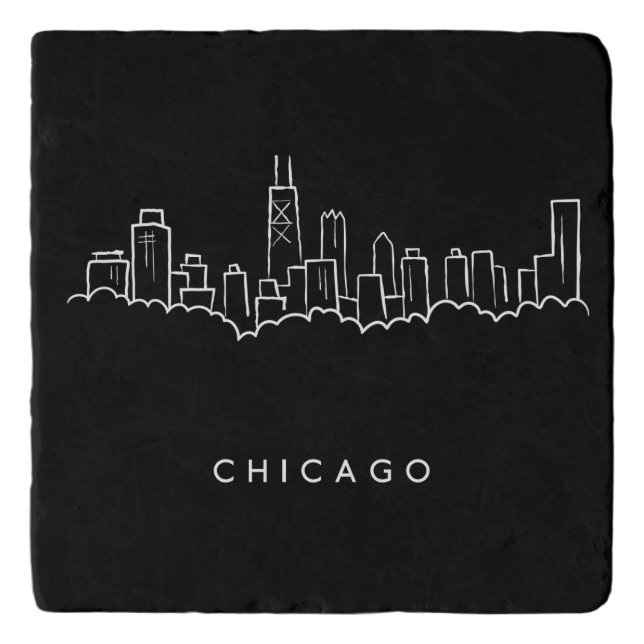 Chicago Skyline Trivet (Front)