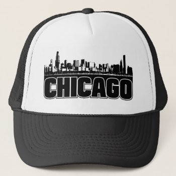 Chicago Skyline Trucker Hat by TurnRight at Zazzle