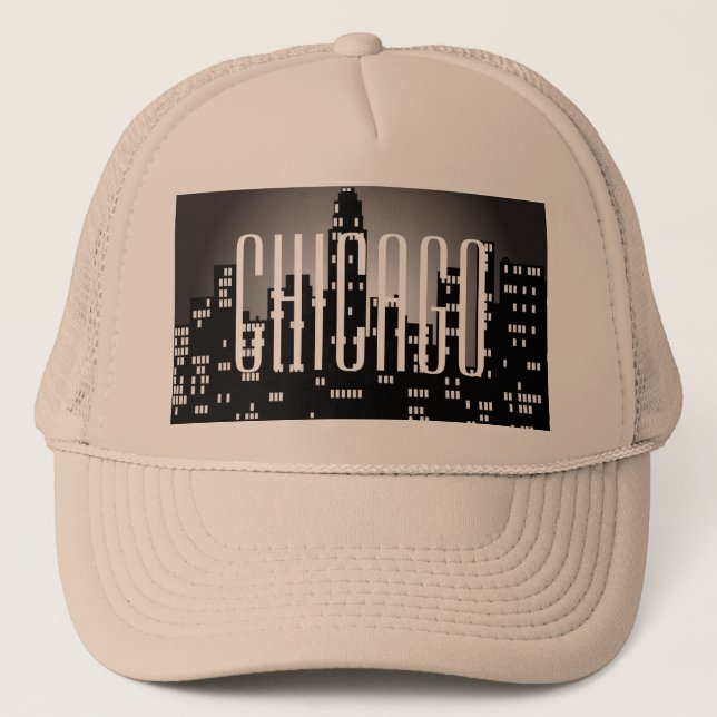 Chicago Skyline Trucker Hat (Front)