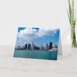 Chicago skyline view from Navy Pier Card