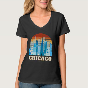 Chicago Skyline Vintage Chicago Illinois USA T-Shirt
