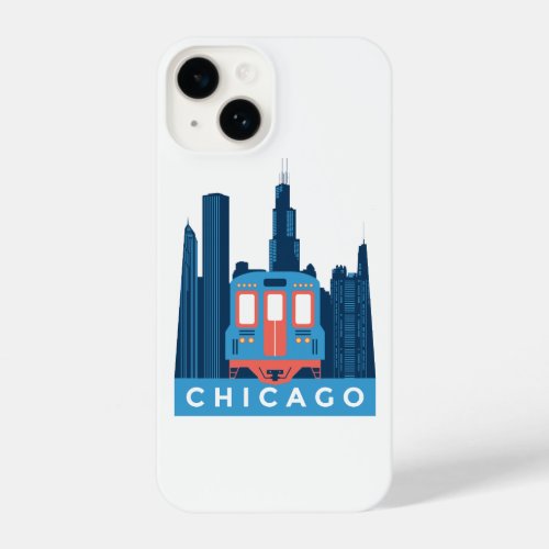 Chicago Skyline Vintage Travel  iPhone 14 Case