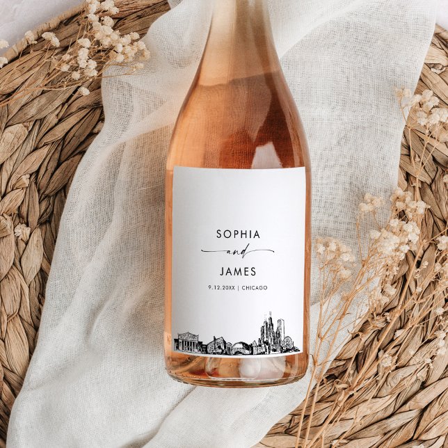 Chicago Skyline Wine Label (Creator Uploaded)