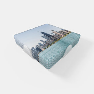 Chicago Skyline With Lake Michigan Coaster Set