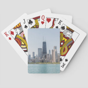 Chicago Skyline With Lake Michigan Poker Cards