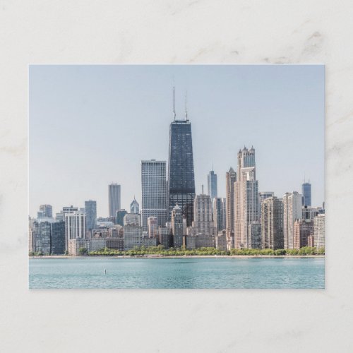 Chicago Skyline With Lake Michigan Postcard
