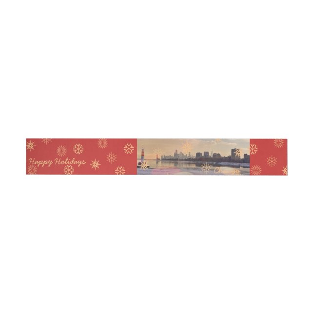 Chicago Skyline Wrap Around Address Label (Individual)