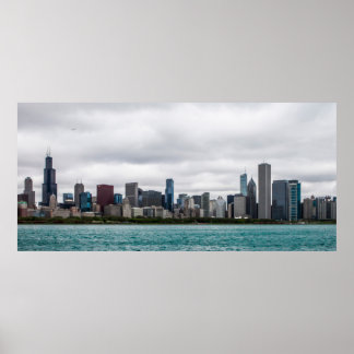 Chicago skylinechicago, skyline, aerial, architect poster