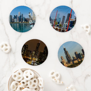 Chicago Skyscrapers Coaster Set