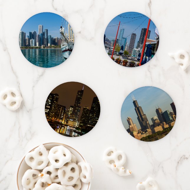 Chicago Skyscrapers Coaster Set (In Situ)