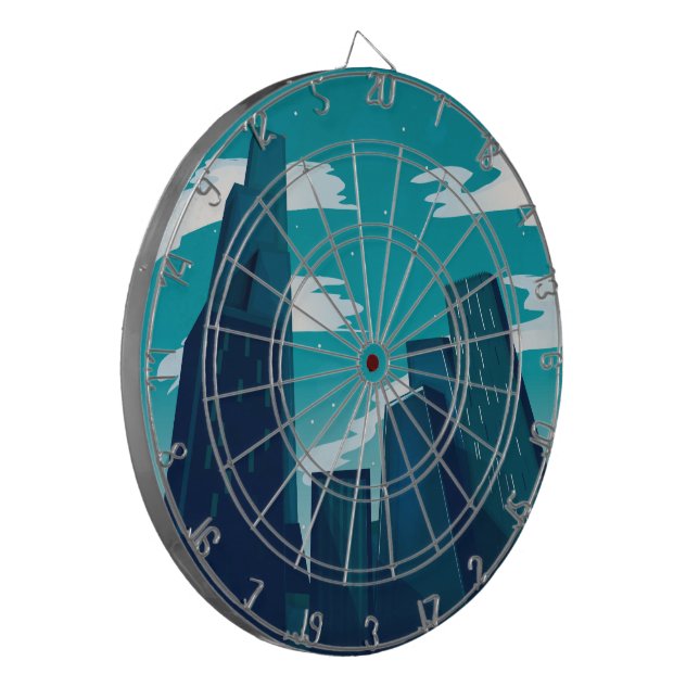 Chicago Skyscrapers Dart Board (Front Left)