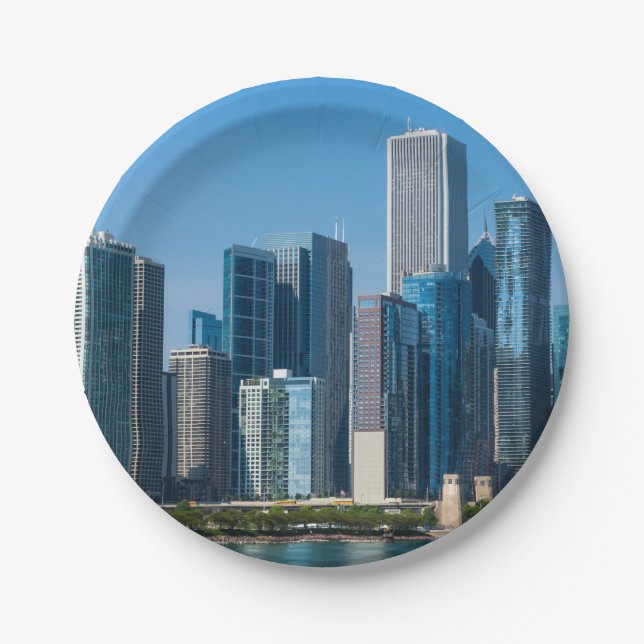 Chicago Skyscrapers Paper Plates (Front)