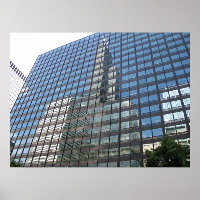 Chicago Skyscrapers Viewed from the River Poster (Front)