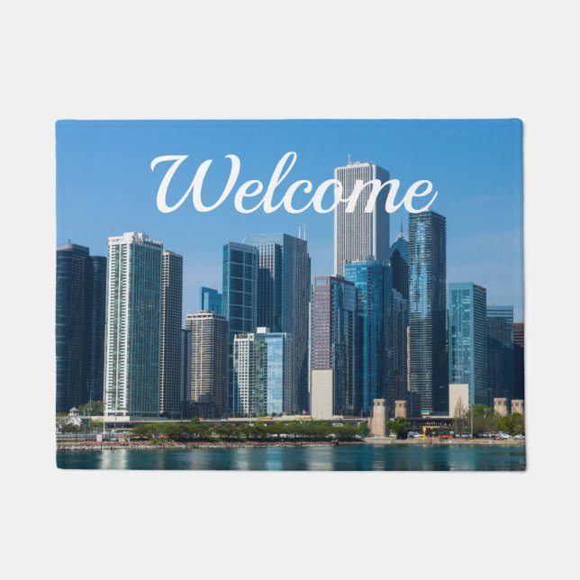 Chicago Skyscrapers Welcome Doormat (Front)