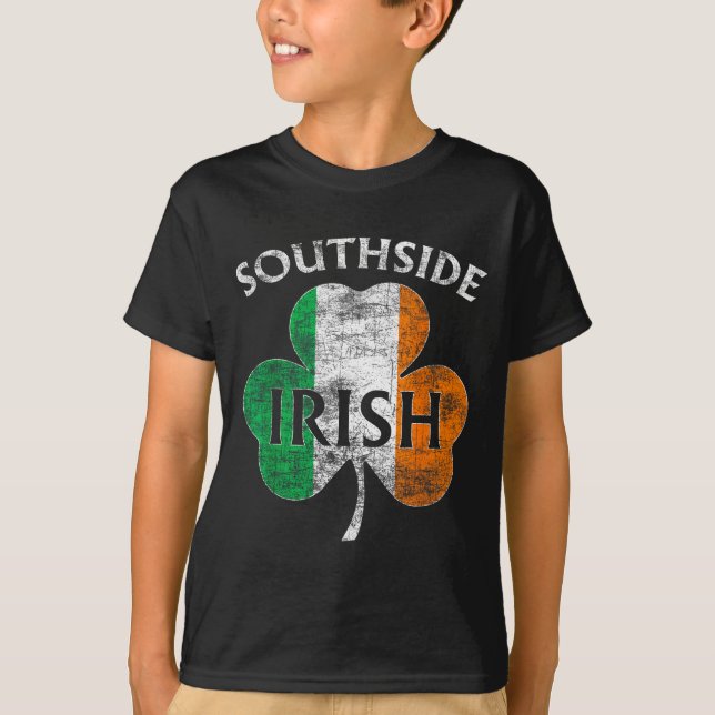 Chicago Southside Irish Flag St. Patrick's Day  T-Shirt (Front)