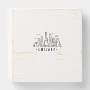 Chicago Souvenir  Wooden Box Sign