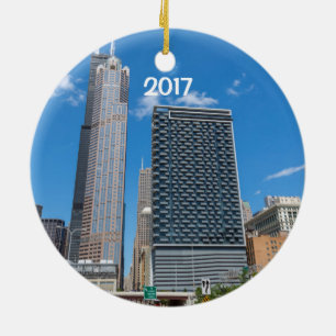 Chicago Style Deep Dish 2 sided ornament