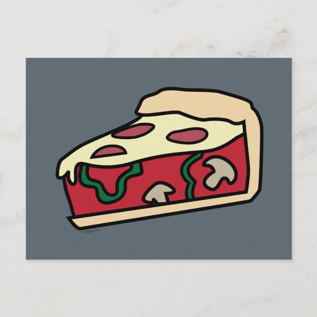 Chicago Style Deep Dish Pizza Postcard (Front)