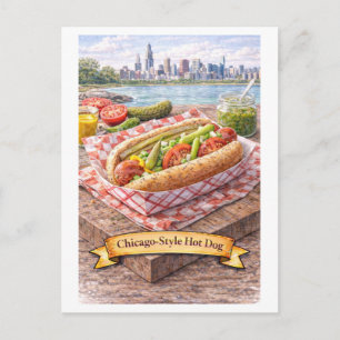 Chicago-Style Hot Dog (American Food Series) Postcard