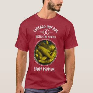 Chicago Style Hot Dog Bun Ingredient List T-Shirt