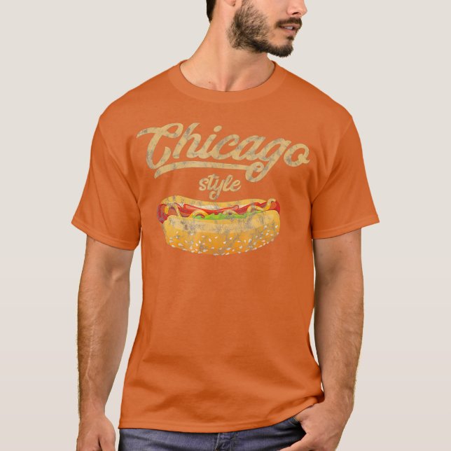 Chicago Style Hot Dog  Hotdog Gift T-Shirt (Front)