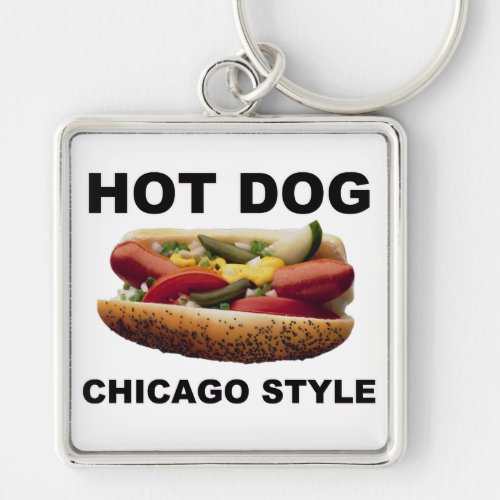 Chicago Style Hot Dog Keychain