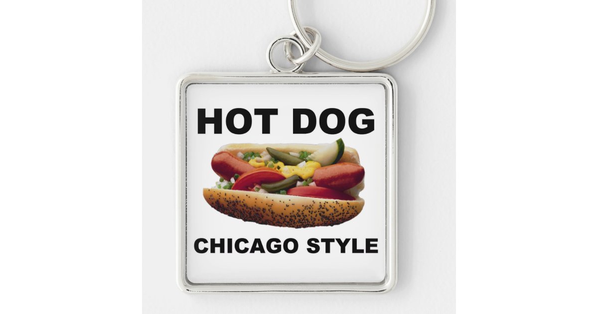 Hot Dog with stick Keychain