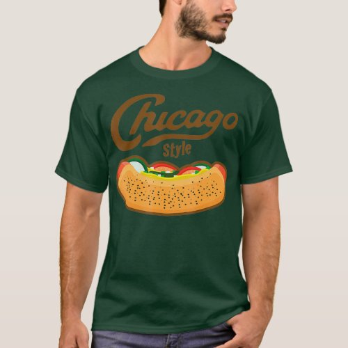 Chicago Style Hot Dog Summer T_Shirt